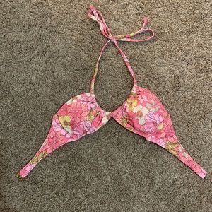 floral halter bikini top
